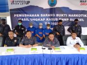 BNNP Sumsel Kembali Musnahkan Barang Bukti Narkotika