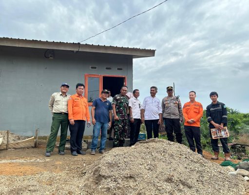 BPBD Muratara, Tinjau Pembangunan Bantuan Stimulan Rumah Korban Banjir di Desa Sukamenang