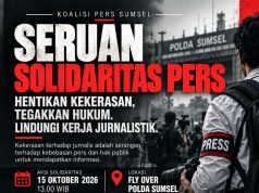 Koalisi Pers Sumsel Gelar Aksi Solidaritas, Desak Ungkap Aktor Intelektual dan Copot Dirintelkam